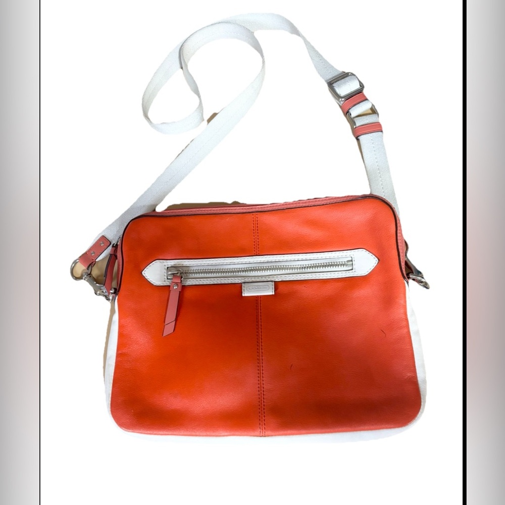 Coach Orange, Pink and White Crossbody Bag - Picture 1 of 9